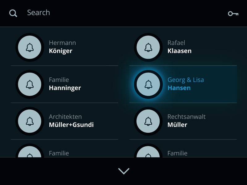COMFORT Türstation mit Namensauswahl