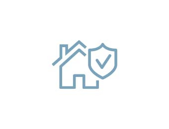 Icon Haus mit Check-Symbol