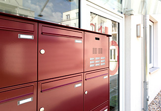 Muster Briefkasten RAL pulverbeschichtet