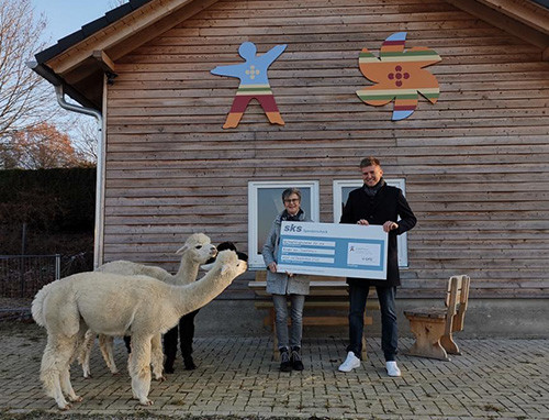 Spendenübergabe Alpakas