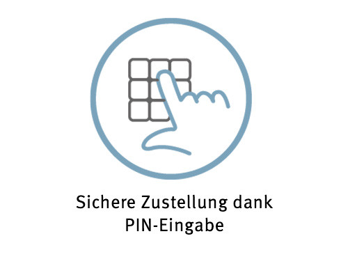 Zustellung mit PIN Eingabe